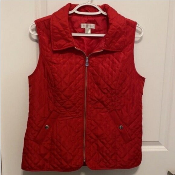 Christopher & Banks Jackets & Blazers - ❤️Christopher & Banks Small Red Quilted Vest